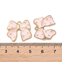合金エナメルチャーム  カドミウムフリー＆ニッケルフリー＆鉛フリー  蝶結び  ラベンダーブラッシュ  19x21x4mm  穴：1.4mm&nbsp;FIND-O003-07E-G