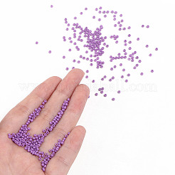 11/0 FGBグレードAラウンドガラスシードビーズ  焼き付け塗料  スミレ  2.3x1.5mm  穴：1mm  約48500個/ポンド&nbsp;SEED-N001-A-1052