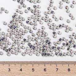 MIYUKIラウンドロカイユビーズ  日本製シードビーズ  （rr3203)マジックバイオレットライニングクリスタル  8/0  3mm  穴：1mm  約422~455PCS /ボトル  10 G /ボトル&nbsp;SEED-JP0009-RR3203