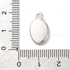 海をテーマにした304ステンレススチールペンダント  変色防止  楕円形、巻貝付き  17x10x3mm  穴：1.8mm&nbsp;STAS-D362-06P-02