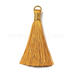 ポリエステルタッセルペンダント  オレンジ  80~83x7~8mm  穴：5~7mm&nbsp;FIND-I009-D28