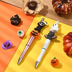 ハロウィンシリコンフォーカルビーズ 8種類 8個  チーターのための咀嚼ビーズ  DIYの看護ネックレス用  混合図形  17~35x16.5~35.5x14.5~18mm  穴：2mm  1個/スタイル&nbsp;SIL-CJ0003-21