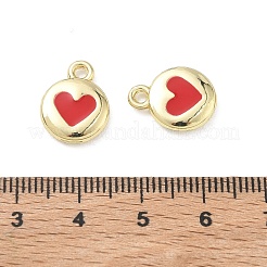 合金エナメルチャーム  ハートチャーム  長持ちメッキ  ゴールドカラー  14.5x11.5x2.5mm  穴：1.8mm&nbsp;FIND-D044-12G-02