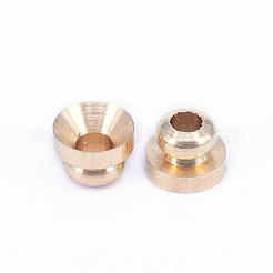 真鍮製ビーズキャップ  ニッケルフリー  花弁のない  生（メッキなし）  4x3mm  穴：1.5mm&nbsp;KK-F713-43C