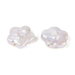 天然バロックケシパールビーズ  有核真珠  スモモの花  貝殻色  10.5~14x10.5~13x3~5mm  穴：0.6mm&nbsp;PEAR-S020-A03-01B