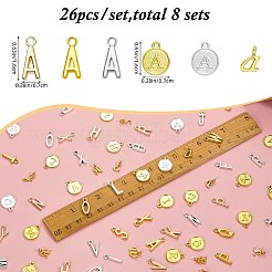 合金のチベット風チャーム  文字L  ミックスカラー  9.5~18x2~12.5mm&nbsp;FIND-SZ0003-80