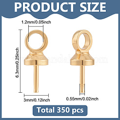 350 個の真鍮ペグベイルペンダント  片穴  ライトゴールド  6.3x3mm  穴：1.2mm  ピン：0.55mm&nbsp;KK-ME0001-60