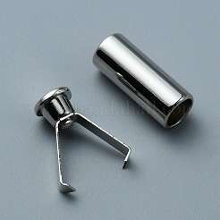 合金靴ひもプロテクターのヒント  金属製アグレットコードエンド  プラチナ  15.5x6mm  内径：5.5mm&nbsp;FIND-WH0032-46P