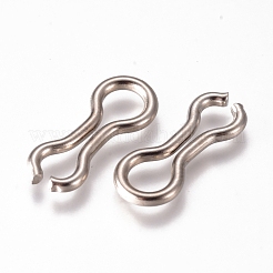 ステンレス鋼の釣りスイベルタックルアクセサリー  釣り用品用  ステンレス鋼色  17.5x7.5x1.5mm&nbsp;STAS-WH0014-56B-P