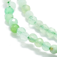 天然クリソプレーズビーズ連売り  多面カット  ラウンド  2mm  穴：0.5mm  約215個/連  15.16''~15.55''（38.5~39.5センチメートル）&nbsp;G-P457-A01-23
