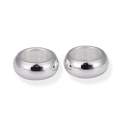 201ステンレススチールスペーサービーズ  リング  銀  3x1mm  穴：1.8mm&nbsp;X-STAS-D448-030S
