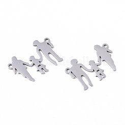 変色しにくい201ステンレススチールリンクコネクター  レーザー切断  家族  ステンレス鋼色  15x22x1mm  穴：1.4mm&nbsp;STAS-N091-53