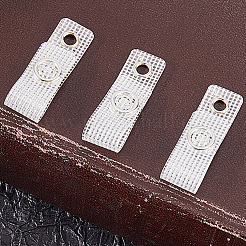 PVC IDバッジホルダーストラップ100個  アイロンスナップとアイレット付き  プラチナ  70x12x2.5mm&nbsp;FIND-CP0004--11