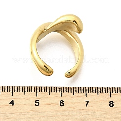 304ステンレススチールカフリング  イオンプレーティング（ip）  手動研磨  18KGP本金メッキ  15.5mm&nbsp;RJEW-D320-15G