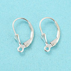 925スターリングシルバーフレンチフックピアスパーツ  銀  17x10x4mm  穴：1.4mm&nbsp;STER-H107-06S
