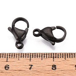 304ステンレススチール製ロブスタークロウ留め金  ガンメタ色  15x9x4~4.5mm  穴：1.8mm&nbsp;LS-STAS-T065-15mm-34B