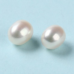 天然な培養された淡水パールビーズ  穴がない  ライス  グレード8a+  ホワイトスモーク  6.5~9x6~7mm&nbsp;PEAR-E020-08