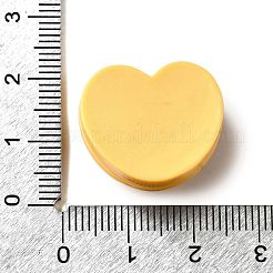 足跡をテーマにした不透明樹脂カボション  ハート  19.5x22x8mm&nbsp;CRES-I040-02B