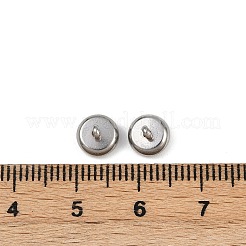 304ステンレススチール製マグネット留め具  フラットラウンド  ステンレス鋼色  11x7mm  穴：1.8mm&nbsp;STAS-C127-08P