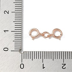スターリングシルバーのダブル引き輪925個  ローズゴールド  16x6x1mm&nbsp;STER-R003-07RG