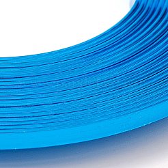 アルミ製ワイヤー  フラットクラフトワイヤー  カボションフレーミング用ベゼルワイヤー  ドジャーブルー  3x1mm  約5m /ロール&nbsp;AW-WH0002-09P