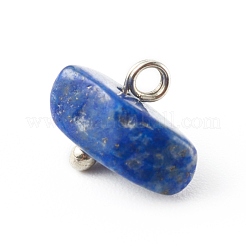 混合天然石ペンダント  プラチナ合金ループ付き  ナゲット  6~10.5x5~11.5x5~7mm  穴：2mm&nbsp;PALLOY-JF00736