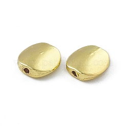 めっき合金ビーズラック  オーバル  ライトゴールド  10x10x3.5mm  穴：1.4mm&nbsp;PALLOY-I216-31LG