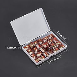 模造の翡翠ガラスのカボション  言葉で  長方形  チョコレート  20x15x6mm  25個/袋  1bag /ボックス&nbsp;GLAA-NB0001-23