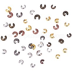 真鍮製つぶし玉カバーカシメ玉カバー  ミックスカラー  直径3.2mm  穴：1mm  270~300個/箱  直径4mm  穴：1.5mm  108~120個/箱&nbsp;KK-PH0036-09