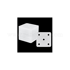 アクリル裁縫道具30個  正方形  ホワイト  55x55x2mm  穴：6mm&nbsp;DIY-FG0006-54