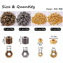 200g4スタイルccbプラスチックビーズ  六角形＆フラットラウンド＆ラウンド  ミックスカラー  50g /スタイル&nbsp;CCB-SZ0001-06