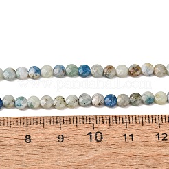 天然ブルーアズライトビーズの連  フラットラウンド  多面カット  3.5~4x2.5mm  約100~105個/連  15.55''~15.75''（39.5~40センチメートル）&nbsp;GG-CBA9631-D15-01