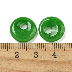 天然マレーシアジェイドドーナツ/円周率ディスクチャーム  14~14.5x4mm  穴：4mm&nbsp;G-G142-02J