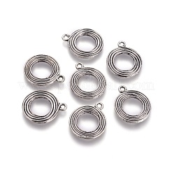 チベット風合金マンテル  リング  アンティークシルバー  リング：21x17.5x1.5mm  穴：1.5mm  バー：25x6.5x6.5mm  穴：1.5mm&nbsp;TIBE-L003-015AS
