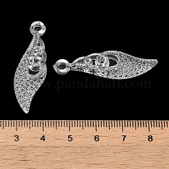 透明なアクリルパーツ  葉のチャーム  透明  40.5x12x5mm  穴：3mm  約495個/500g&nbsp;TACR-G048-23