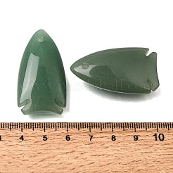 天然石グリーンアベンチュリンペンダント  魚のチャーム  39~40x22x12mm  穴：2mm&nbsp;GG-CBA6D08-B11