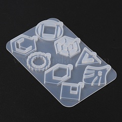 Diyシリコーンペンダント型  レジン型  六角形/花形/ひし形  120x79x3.5mm  穴：2.5mm  内径：30~39x22~33mm&nbsp;DIY-TAC0026-06B