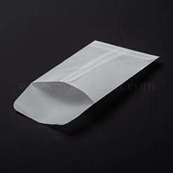 長方形の半透明のパーチメント紙バッグ  ギフトバッグやショッピングバッグ用  透明  12.5cm  バッグ：9.5x7x0.04センチメートル&nbsp;CARB-A005-01D