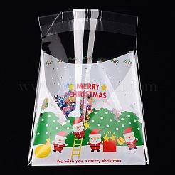 レクタングルクリスマスモチーフセロハンのOPP袋  カラフル  13.1x9.9cm  一方的な厚さ：0.035mm  インナー対策：9.9x9.9のCM  約95~100個/袋&nbsp;OPC-L001-29