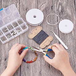 DIYジュエリー作成キット  金属のアクセサリーのパーツとツールセット  プラチナ&nbsp;DIY-PH0016-01P