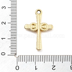 合金ラインストーンペンダント  UVメッキ  クロス  ゴールドカラー  26x16.5x2.5mm  穴：1.8mm&nbsp;FIND-U026-01G