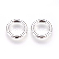 CCBプラスチックフレームコネクター  リング  銀色のメッキ  15x2~2.5mm  穴：10mm&nbsp;CCB-J035-010S