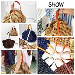 イミテーションレザーバッグハンドル  鉄パーツ  バッグストラップ用交換アクセサリー用  ペルー  12.9x1.8x0.35cm&nbsp;FIND-WH0081-76A