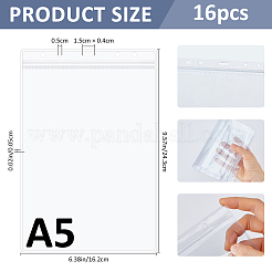 透明PVC名刺ホルダー  長方形  透明  243x162x0.5mm  穴：5mmと15x4mm&nbsp;AJEW-WH0485-34C
