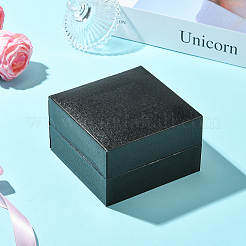 合成皮革ライチ柄腕時計ボックス  ベルベットの枕付き  正方形  ビスク  10x10x6cm&nbsp;CON-WH20013-02A