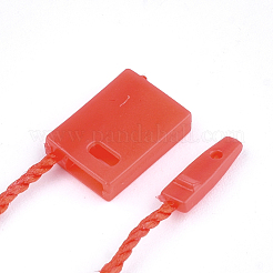 シールタグ付きポリエステルコード  プラスチックハングタグファスナー  レッド  185~195x1mm  約850個/袋&nbsp;CDIS-T001-09D