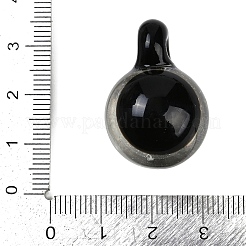 手作りランプワークペンダント  猫の形のチャーム  シャンパンイエロー  27~29x20~20.5x20mm  穴：3mm&nbsp;LAMP-Q005-05C-01