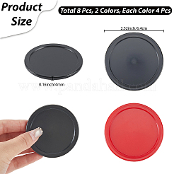 プラスチック製エアホッケーパック 8色2個  フラットラウンド  ミックスカラー  63.5~64x3.8mm  4個/カラー&nbsp;AJEW-CN0006-59B