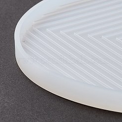 カップマットシリコンモールド  レジン型  UVレジン＆エポキシレジンのクラフト作り用  幾何学模様のフラットラウンド  ホワイト  120.5x8mm  内径：117.5mm&nbsp;LS-DIY-M046-05