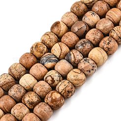 天然石ピクチャージャスパービーズ連売り  バレル  10~10.5x9~9.5mm  穴：1.2mm  約41~43個/連  14.37~16''（36.5~40センチメートル）&nbsp;G-T138-140